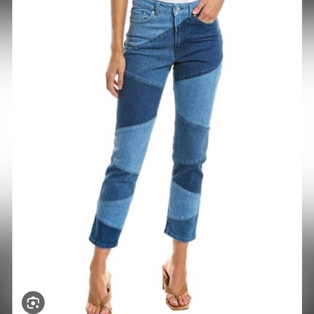 BA&SH Patchwork Cropped Jeans - Picture 4 of 11